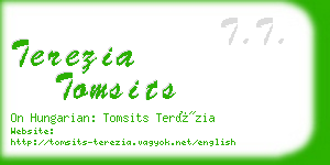 terezia tomsits business card